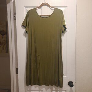 Olive Green Shift Dress